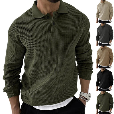 Men’s Slim Fit Polo Neck Sweater – Fashionable & Refined