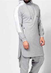 Men’s Colorblock Robe – Muslim Zip Pocket Sweatshirt