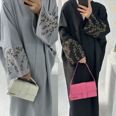 Dubai Middle Eastern Embroidered Cardigan Robe – Elegant Floral Design Inspired by Turkish Fashion