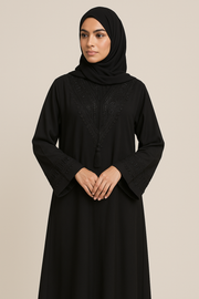 Black Tassel Dubai Embroidered Abaya